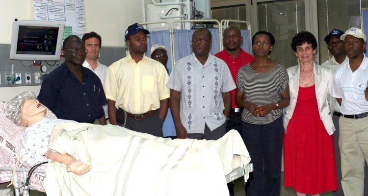 Teams from Ethiopia practicing management of AIDS treatment